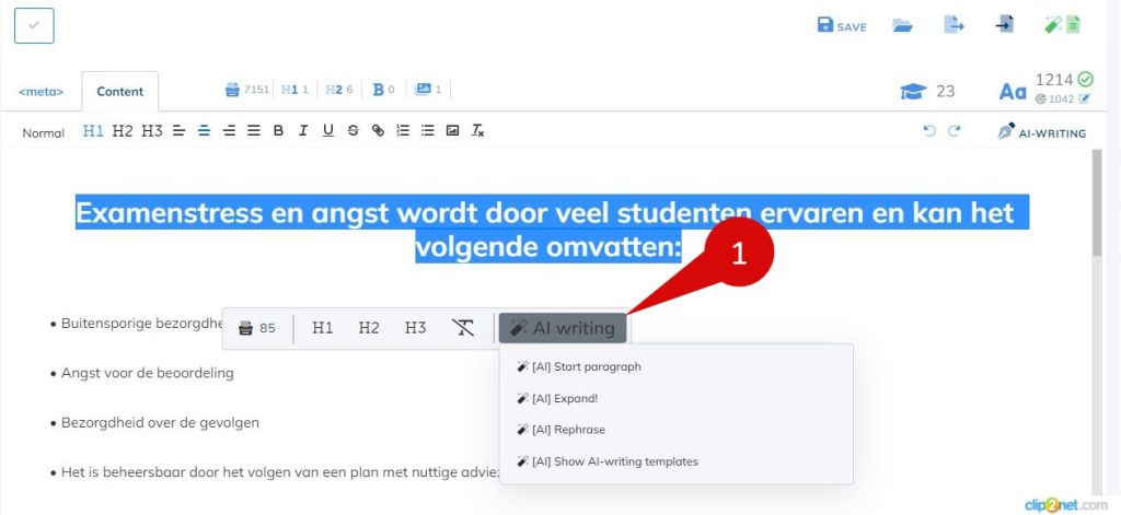 expand rephrase content