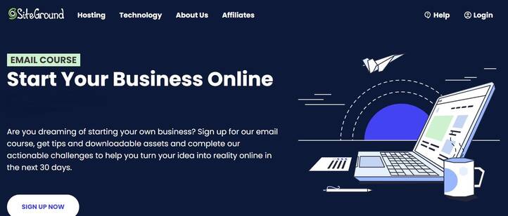 Free email course start your online business