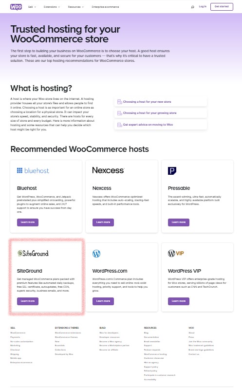 Trusted hosting woocommerce